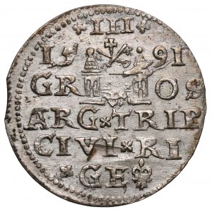 Zygmunt III Waza, Trojak Ryga 1591 - późny