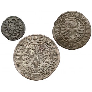 Zygmunt I Stary, Denar, szeląg i grosz, Toruń - zestaw (3szt)