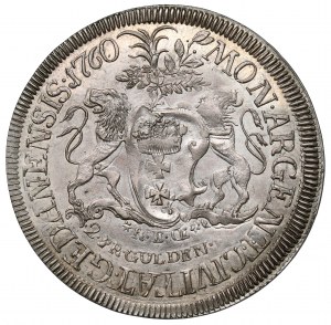 August III Sas, PRÓBNA dwuzłotówka Gdańsk 1760 REOE