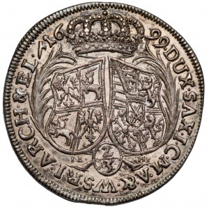 August II Mocny, Gulden (2/3 talara) 1699 ILH, Drezno