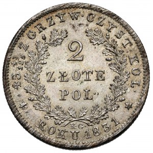 Powstanie Listopadowe, 2 złote 1831 KG