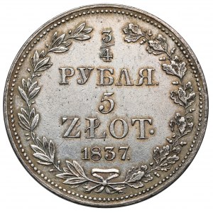 3/4 rubla = 5 złotych 1837 MW, Warszawa