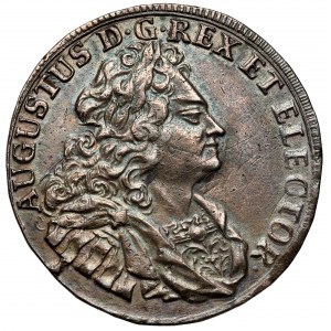 August II Mocny, Gulden (2/3 talara) 1708 ILH, Drezno