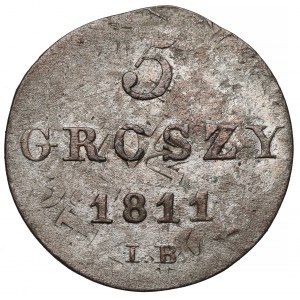 Księstwo Warszawskie, 5 groszy 1811 IB