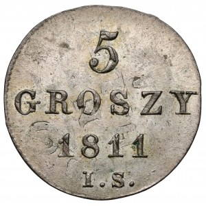 Księstwo Warszawskie, 5 groszy 1811 IS