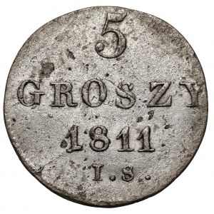 Księstwo Warszawskie, 5 groszy 1811 IS