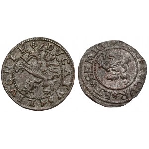 Inflanty i Kurlandia, Szelągi 1572 i 1575 - zestaw (2szt)