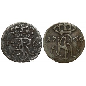 Poniatowski, Szelągi Toruń 1765 i Gdańsk 1766 - zestaw (2szt)