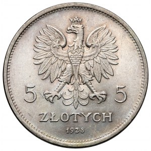 Nike 5 złotych 1928 ze znakiem, Warszawa