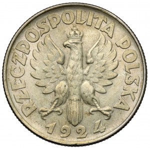 Kobieta i kłosy 2 złote 1924 Filadelfia