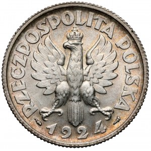 Kobieta i kłosy 2 złote 1924 Paryż