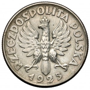 Kobieta i kłosy 2 złote 1925 bez kropki, Filadelfia