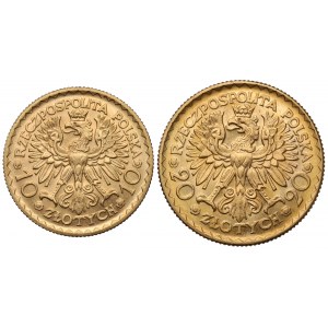 10 i 20 złotych 1925 Chrobry - parka (2szt)