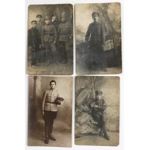 Zdjęcia żołnierskie z okresu Legionów - zestaw (4szt)