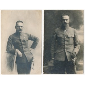 II RP, Fotografie Józefa Piłsudskiego - zestaw (2szt)