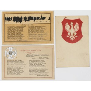 Pocztówki o tematyce Legionów Polskich i Patriotycznej - zestaw (3szt)