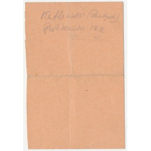 Okupacja - Warszawa, Poświadczenie o Posiadaniu Karty Pracy 1943