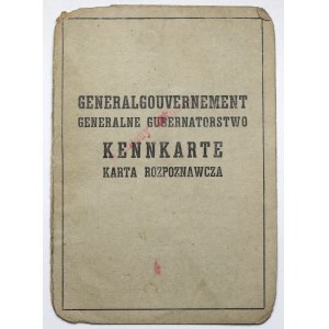 Okupacja - Warszawa, Kenkarta dla Zarządcy Nieruchomości 1943