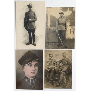 II RP, Fotografie wojskowe - zestaw (4szt)