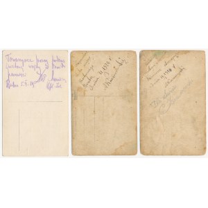 II RP, Fotografie żołnierzy, lata 1919-1926 - zestaw (3szt)