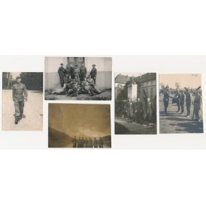 II RP, Fotografie wojskowe - zestaw (5szt)