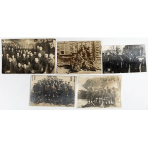 II RP, Fotografie wojskowe - zestaw (5szt)
