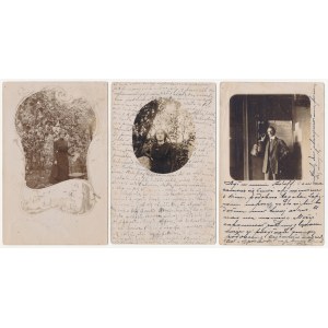 Korespondencja w okresie zaborów 1910 - zestaw (3szt)