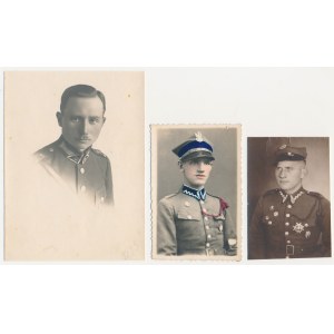 II RP, Fotografie wojskowe - zestaw (3szt)