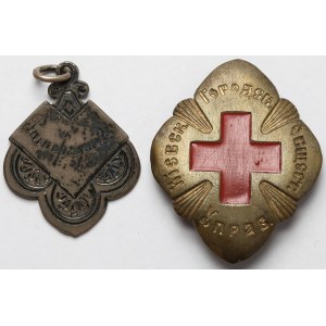Rosja, Odznaka i Srebrny żeton - zestaw (2szt)