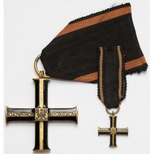 II RP, Krzyż Niepodległości + miniatura (2szt)