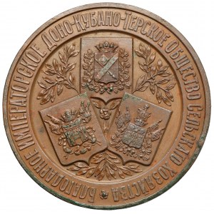 Rosja, Medal nagrodowy bez daty (1908-1909) Carskie Towarzystwo Rolnicze Don-Kubań-Terek