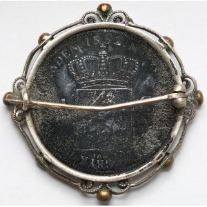 Niderlandy, Wilhelmina, Gulden 1892 - w broszce