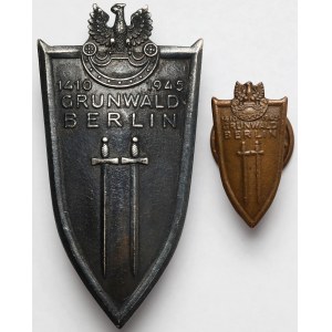 PRL, Odznaka Grunwaldzka + miniatura (2szt)