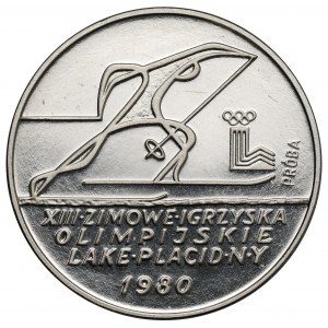 Próba NIKIEL 200 złotych 1980 Lake Placid - narciarz - bez znicza