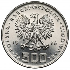 Próba NIKIEL 500 złotych 1976 Tadeusz Kościuszko - na wprost