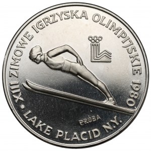 Próba NIKIEL 200 złotych 1980 Lake Placid - skoczek - bez znicza