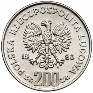 Próba NIKIEL 200 złotych 1980 Lake Placid - skoczek - bez znicza