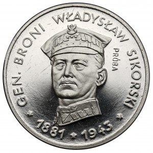 Próba NIKIEL 100 złotych 1981 Sikorski - na wprost