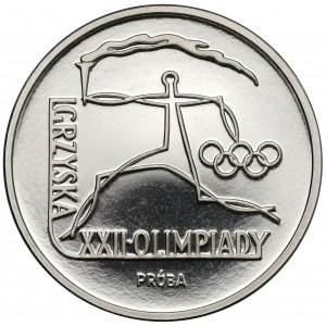 Próba NIKIEL 100 złotych 1980 XXII Olimpiada - znicz