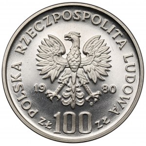 Próba NIKIEL 100 złotych 1980 Jan Kochanowski - duża głowa