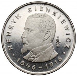 Próba NIKIEL 100 złotych 1977 Sienkiewicz - w lewo