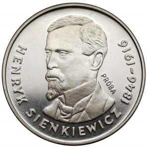 Próba NIKIEL 100 złotych 1977 Sienkiewicz - na wprost