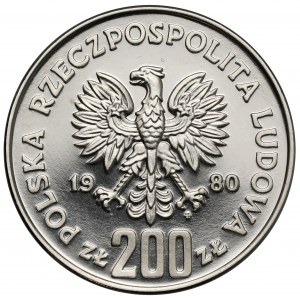 Próba NIKIEL 200 złotych 1980 Kazimierz I Odnowiciel - popiersie