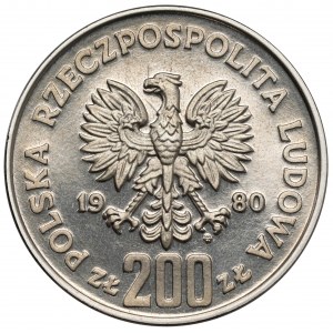 Próba NIKIEL 200 złotych 1980 Kazimierz I Odnowiciel - półpostać