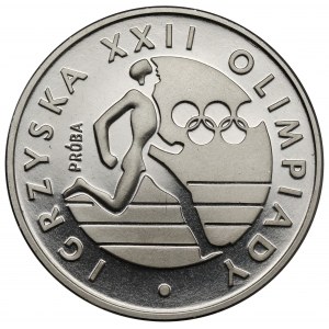 Próba NIKIEL 100 złotych 1980 XXII Olimpiada - biegacz