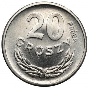 Próba NIKIEL 20 groszy 1949