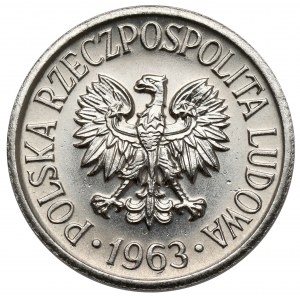 Próba NIKIEL 5 groszy 1963