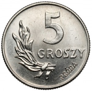 Próba NIKIEL 5 groszy 1949