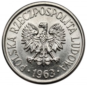 Próba NIKIEL 20 groszy 1963