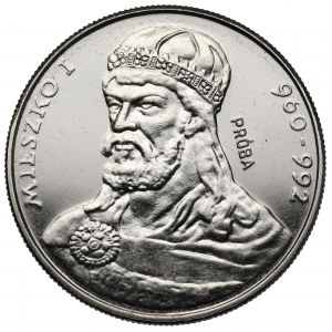 Próba NIKIEL 50 złotych 1979 Mieszko I - popiersie
